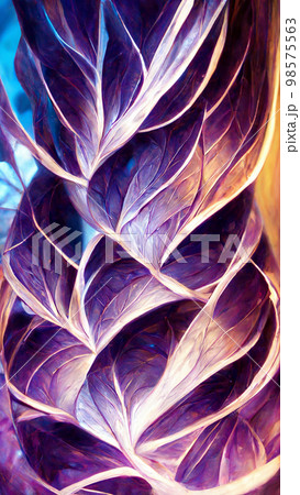 Purple gradient glass fractal colorful photo realistic illustration Generative AI Content by Midjourney 98575563