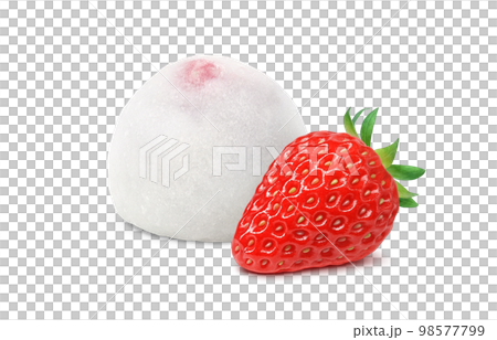いちご大福 苺大福 イラスト リアル いちご大福 苺大福 イラスト リアル 98577799