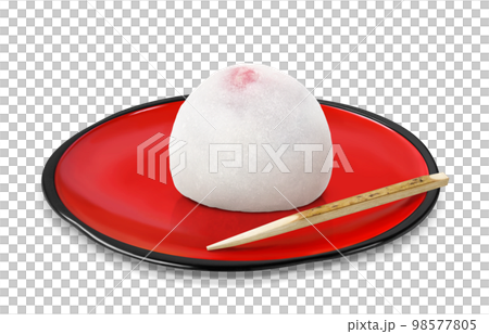 いちご大福 苺大福 イラスト リアル いちご大福 苺大福 イラスト リアル 98577805