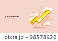 Business Arrow Target Direction - 3D Concept to Success. Vector illustration 98578920