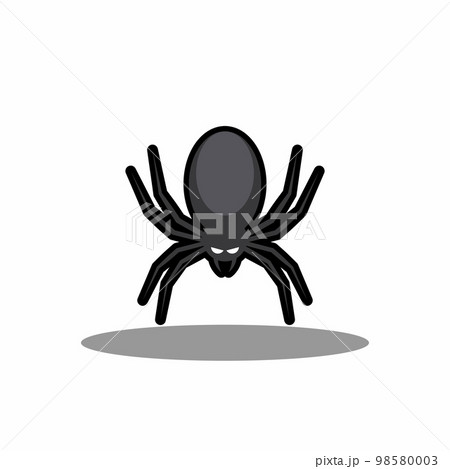 Halloween spider icon with glowing eyes, Halloween holiday. Halloween spider icon with glowing eyes, Halloween holiday. 98580003