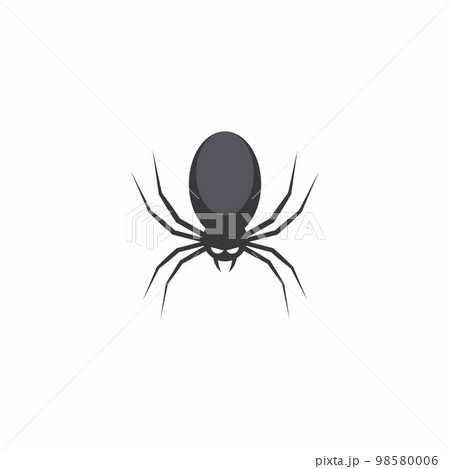Halloween spider icon with glowing eyes, Halloween holiday. Halloween spider icon with glowing eyes, Halloween holiday. 98580006