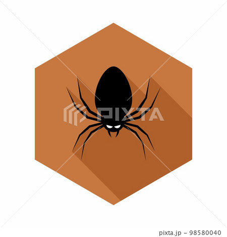 Halloween spider icon with glowing eyes, Halloween holiday. 98580040