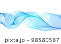 Blue line wave background. 98580587