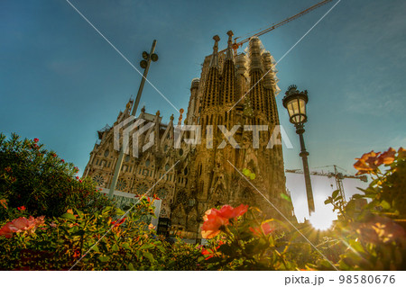 Sagrada Familia - church in Barcelona by Gaudi Sagrada Familia - church in Barcelona by Gaudi 98580676