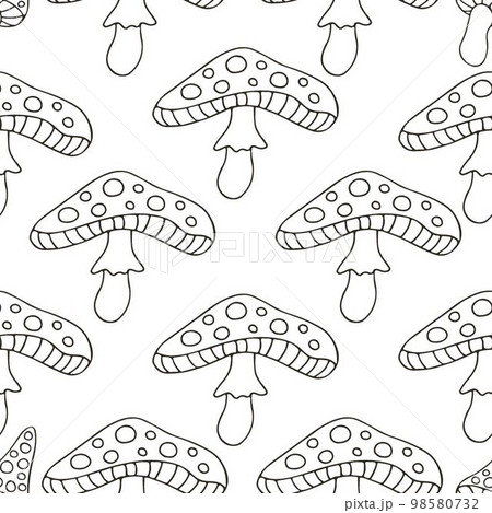 Autumn mood. Illustration in hand draw style. Seamless pattern Autumn mood. Illustration in hand draw style. Seamless pattern 98580732