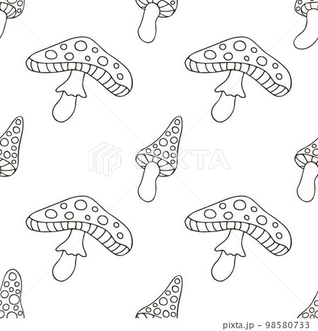 Autumn mood. Illustration in hand draw style. Seamless pattern Autumn mood. Illustration in hand draw style. Seamless pattern 98580733