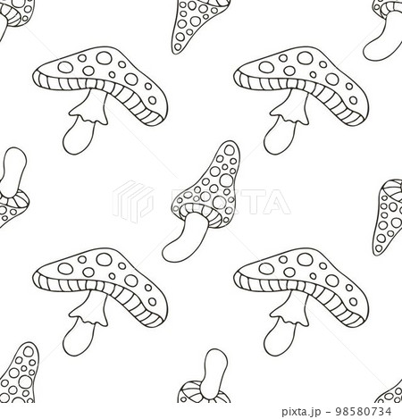 Autumn mood. Illustration in hand draw style. Seamless pattern 98580734