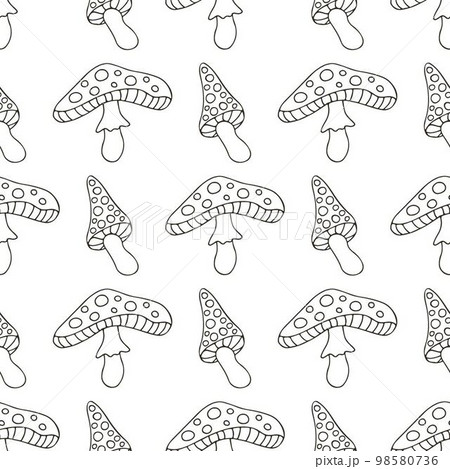Autumn mood. Illustration in hand draw style. Seamless pattern Autumn mood. Illustration in hand draw style. Seamless pattern 98580736