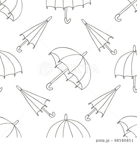 Autumn mood. Illustration in hand draw style. Seamless pattern 98580851