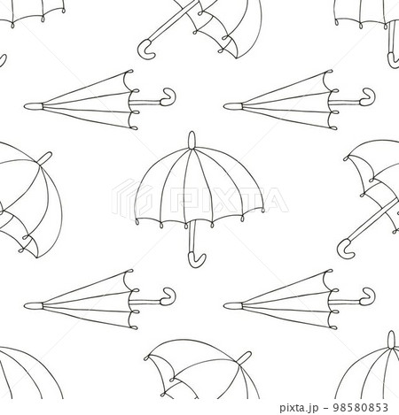 Autumn mood. Illustration in hand draw style. Seamless pattern 98580853