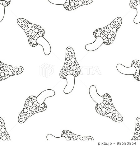 Autumn mood. Illustration in hand draw style. Seamless pattern 98580854
