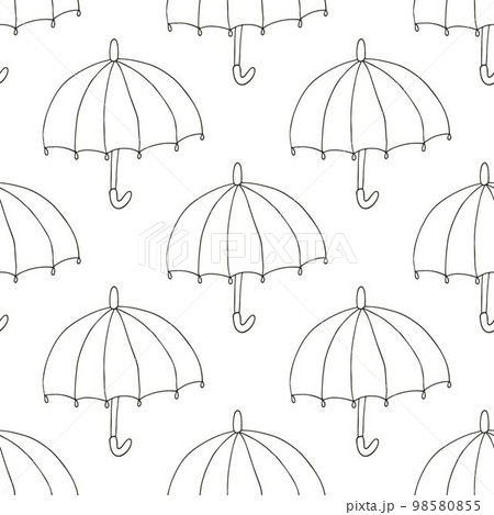Autumn mood. Illustration in hand draw style. Seamless pattern 98580855