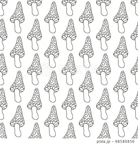 Autumn mood. Illustration in hand draw style. Seamless pattern 98580856