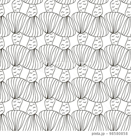 Autumn mood. Illustration in hand draw style. Seamless pattern 98580858