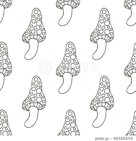 Autumn mood. Illustration in hand draw style. Seamless pattern 98580859