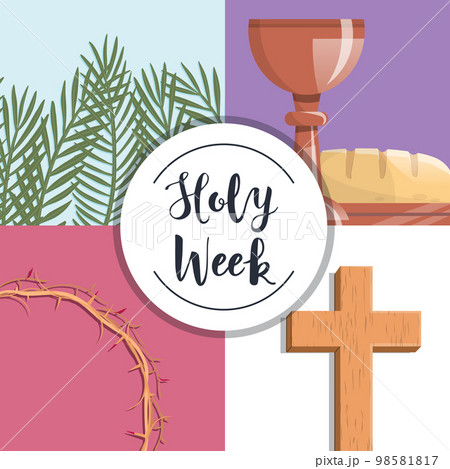 palm branch and cross clip art