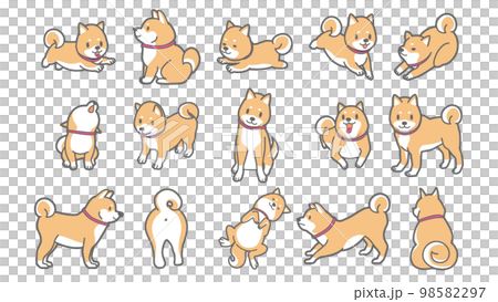 矢量圖的柴犬 98582297