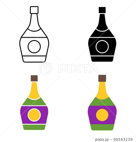Champagne in flat style isolated Champagne in flat style isolated 98583239
