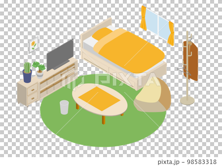 アイソメトリックな1人部屋　一人暮らし 98583318