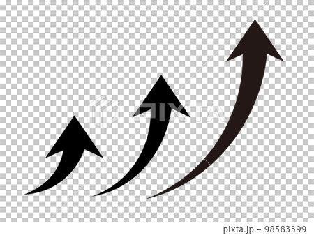 逐漸上升的箭頭簡單圖示 逐漸上升的箭頭簡單圖示 98583399