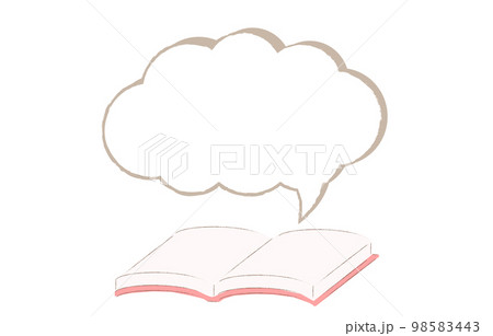 開いた本とふきだし　読書のイメージ 98583443