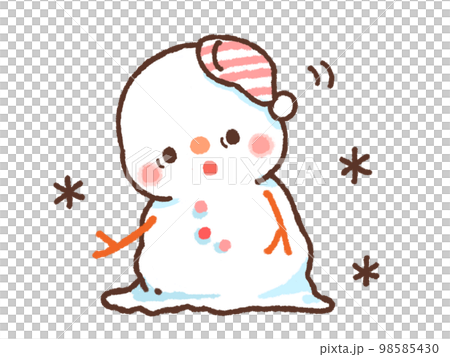 snowman starting to melt snowman starting to melt 98585430