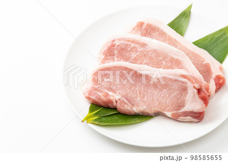 豚ロース肉　白バック 98585655