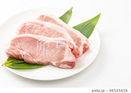 豚ロース肉　白バック 98585656