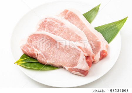 豚ロース肉　白バック 98585663