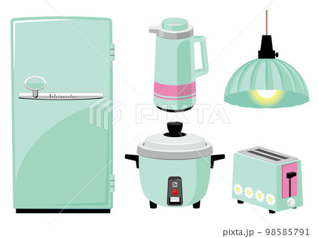レトロなグリーンの家電 98585791