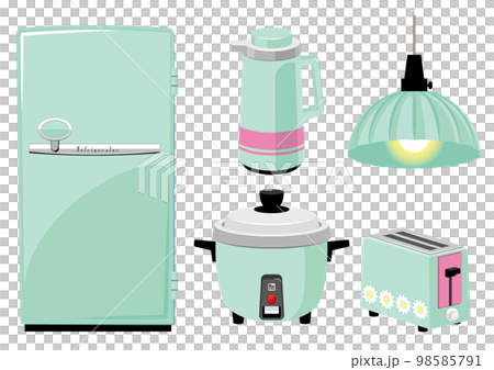 レトロなグリーンの家電 98585791