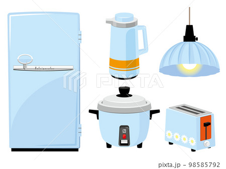 レトロなブルーの家電 98585792