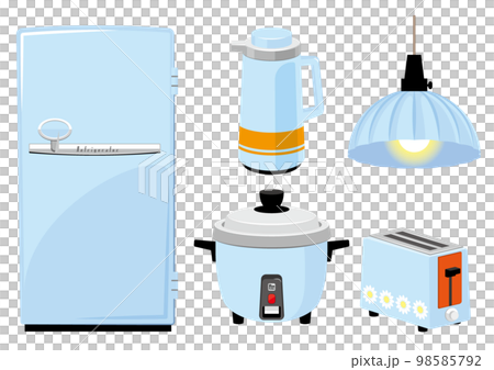 レトロなブルーの家電 98585792