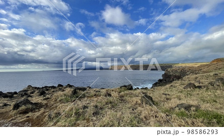 ハワイ島のはしっこ、崖 ハワイ島のはしっこ、崖 98586293