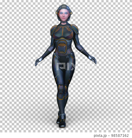 Cyberwoman - Stock Illustration [98587162] - PIXTA