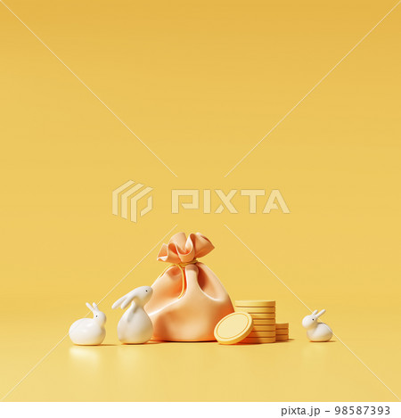 キャラクター ウサギ 新年 98587393