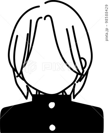 ミディアムヘアの男子学生のアイコン 顔なし ミディアムヘアの男子学生のアイコン 顔なし 98588429