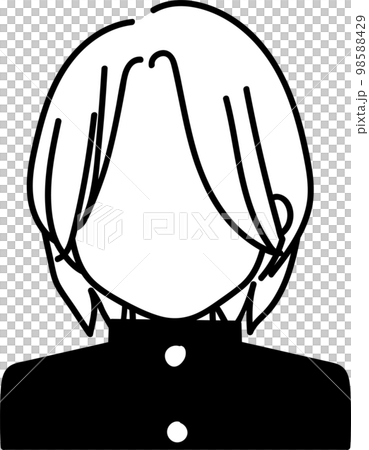 ミディアムヘアの男子学生のアイコン 顔なし ミディアムヘアの男子学生のアイコン 顔なし 98588429
