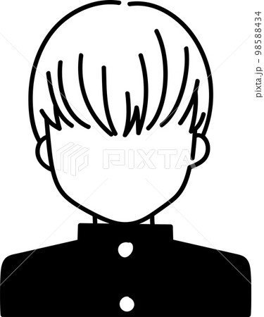 マッシュヘアの男子学生のアイコン 顔なし マッシュヘアの男子学生のアイコン 顔なし 98588434