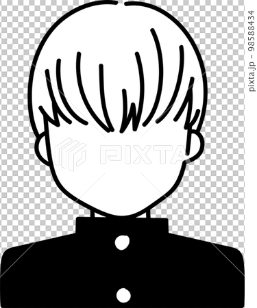 マッシュヘアの男子学生のアイコン 顔なし マッシュヘアの男子学生のアイコン 顔なし 98588434