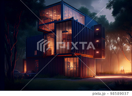 metal box containers make into house metal box containers make into house 98589037