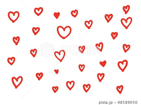 ハートがたくさん　背景素材 98589050