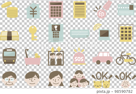 不動産の設備のかわいいアイコンセット 98590782