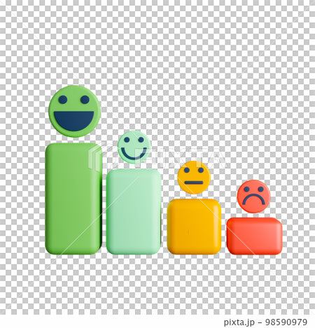 3d rendering rating scale illustration. Concept business review and feedback. 98590979