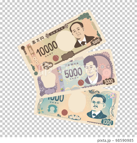 New 1,000 yen, 5,000 yen, and 10,000 yen bills 98590985
