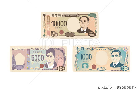 新千円・五千円・一万円札 新千円・五千円・一万円札 98590987
