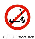 Red prohibition sign scooter 98591026