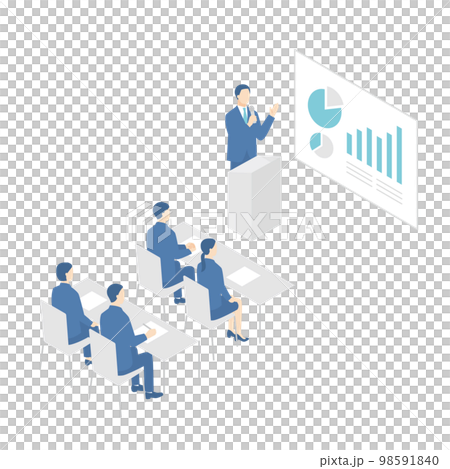 People attending a company information session 98591840