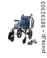 介助用車椅子　車いす　フットサポートを外す　アームサポートを上げる 98592303
